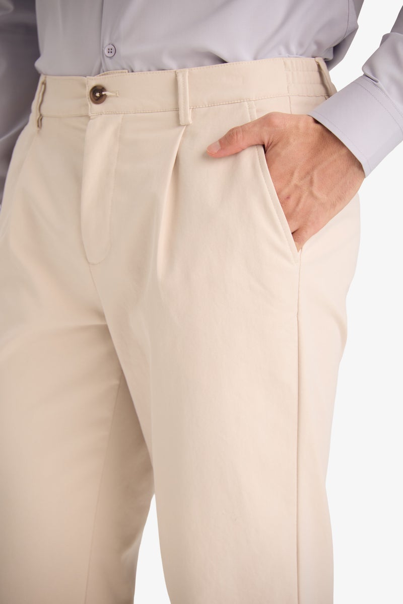 DeFacto Beige Man Relax Fit Trousers Casual - Image 4